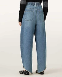 Taylor Frayed Barrel Leg Jeans