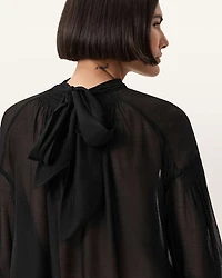 Pearla High Neck Sheer Top