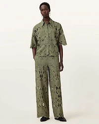 Charli Embroidered Straight Fit Trousers