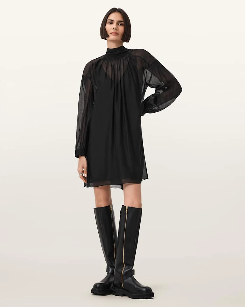 Pearla High Neck Mini Dress