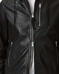 Ashton Hooded Leather Jacket
