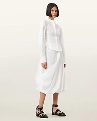 Evanna Tie Detail High Neck Shirt