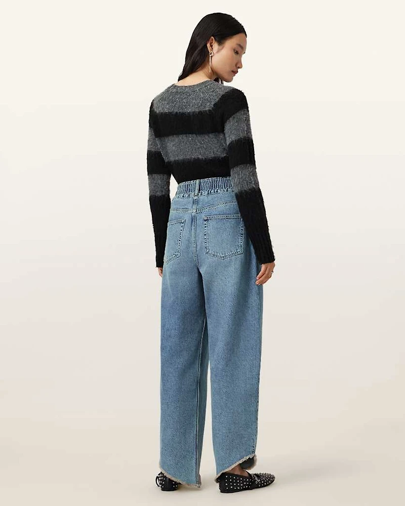 Taylor Frayed Barrel Leg Jeans