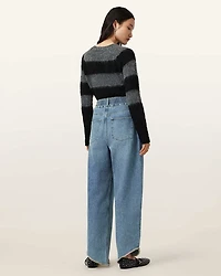 Taylor Frayed Barrel Leg Jeans