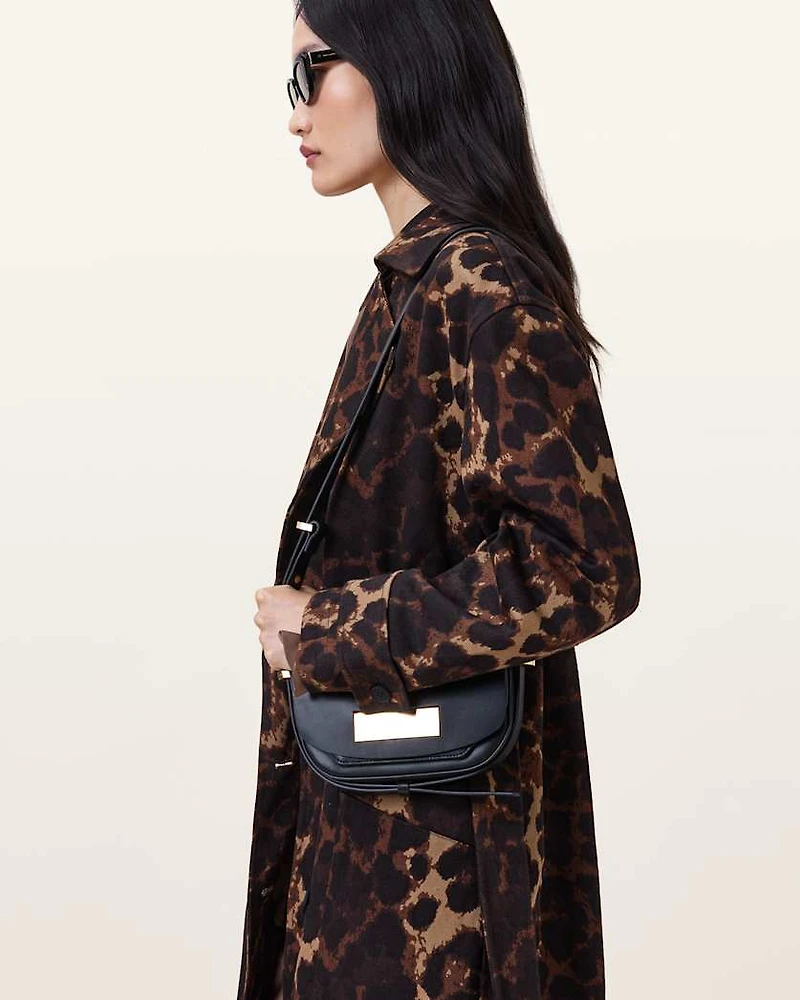 Abel Leopard Print Trench Coat