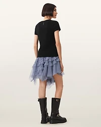 Jayde Ruffled Tulle Mini Skirt
