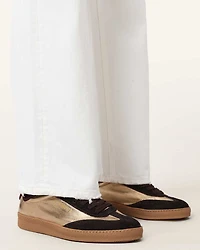 Thelma Metallic Leather Low Top Trainers
