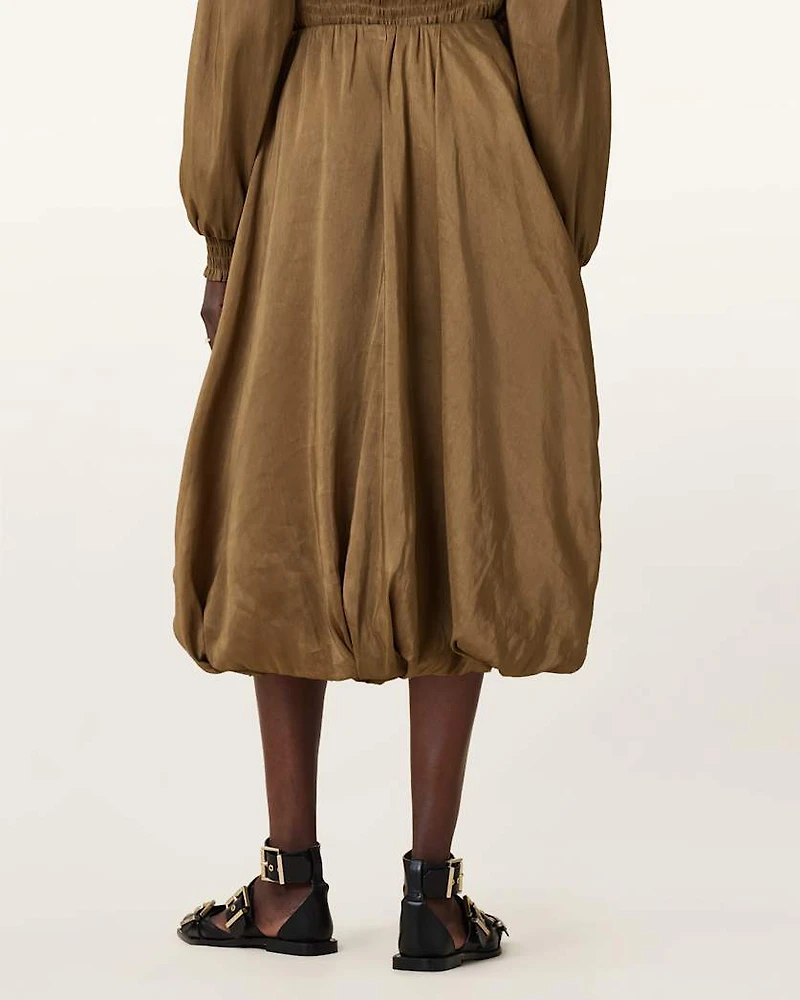 Nia Draped Midi Skirt