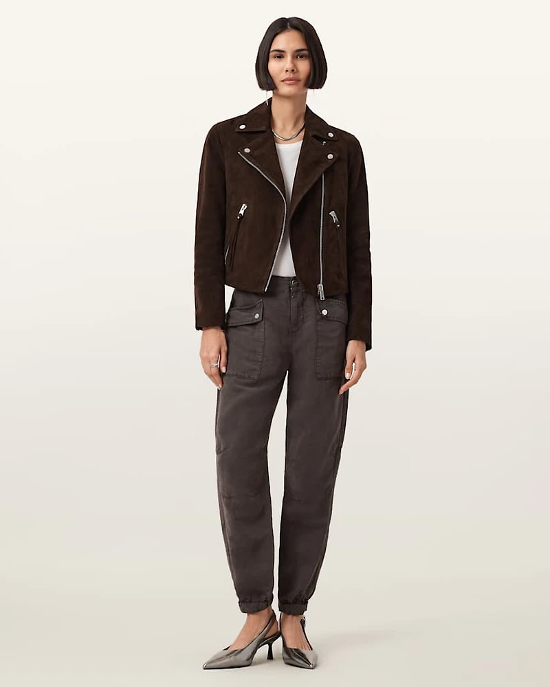 Val Linen Blend Cargo Trousers