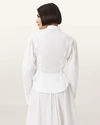 Evanna Tie Detail High Neck Shirt