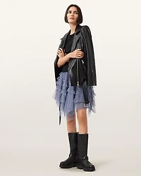 Jayde Ruffled Tulle Mini Skirt