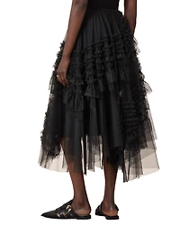 Jen Tulle Asymmetric Maxi Skirt