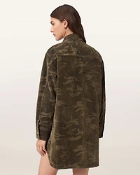 Faye Flocked Oversized Dress