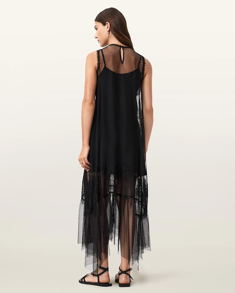 Clara Lace Trim Midi Dress