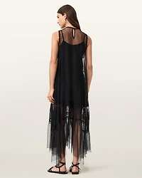 Clara Lace Trim Midi Dress