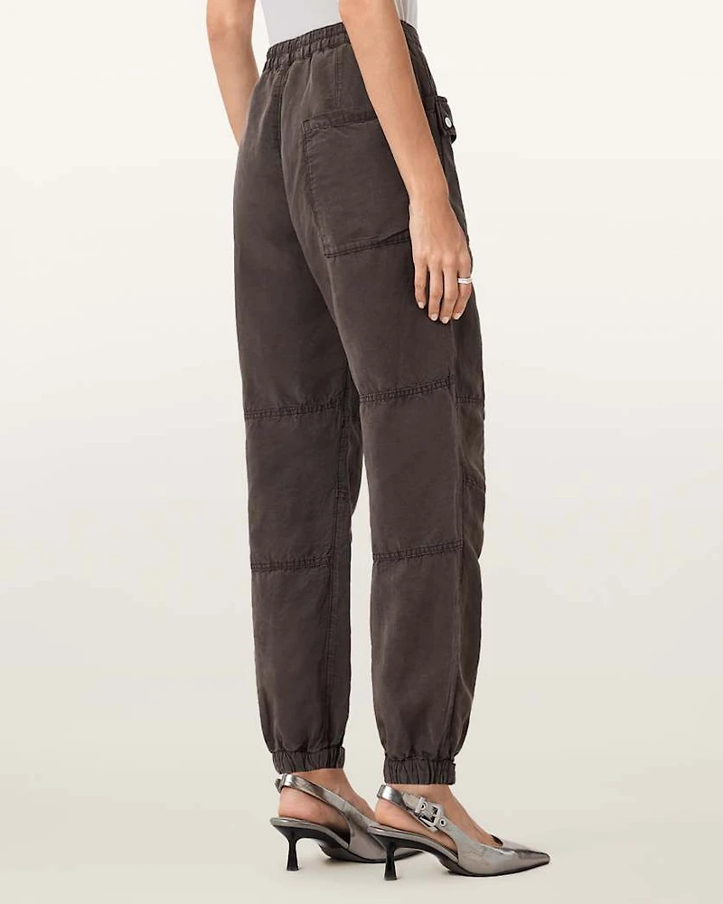Val Linen Blend Cargo Trousers