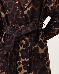 Abel Leopard Print Trench Coat