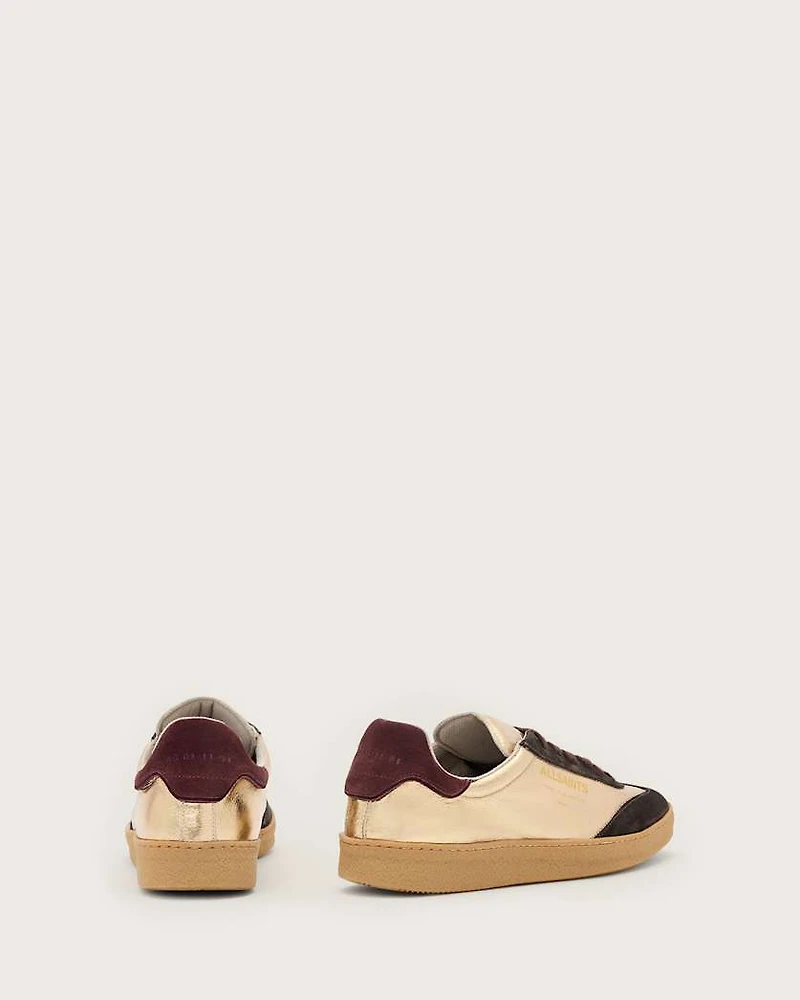 Thelma Metallic Leather Low Top Trainers