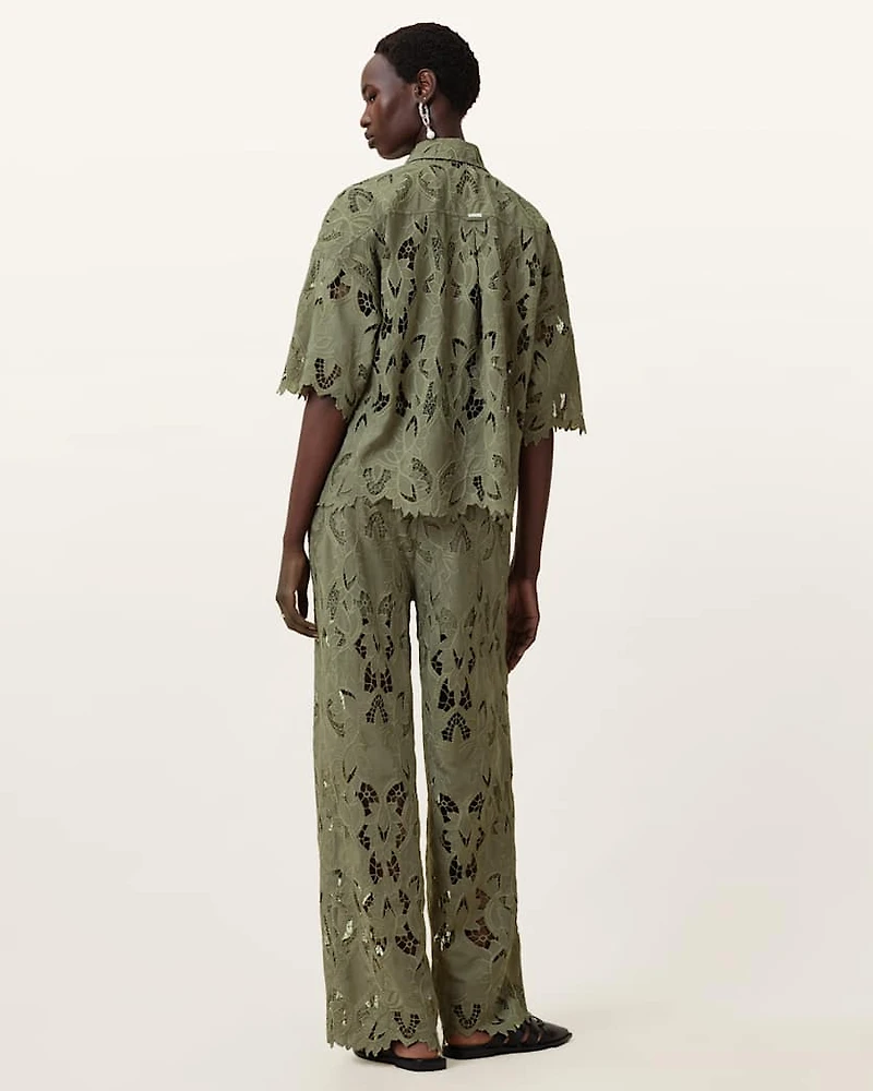 Charli Embroidered Straight Fit Trousers