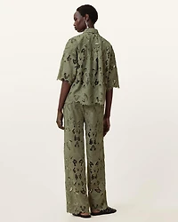 Charli Embroidered Straight Fit Trousers