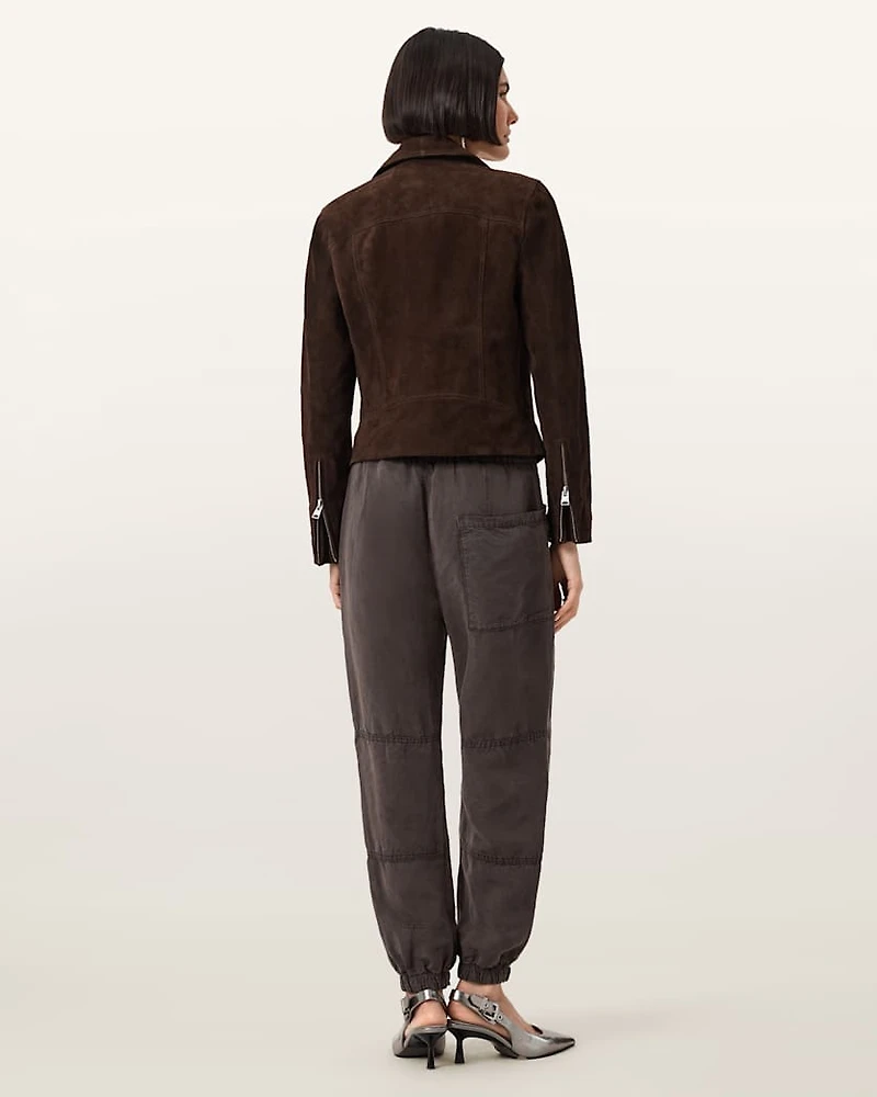 Val Linen Blend Cargo Trousers