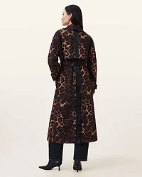 Abel Leopard Print Trench Coat