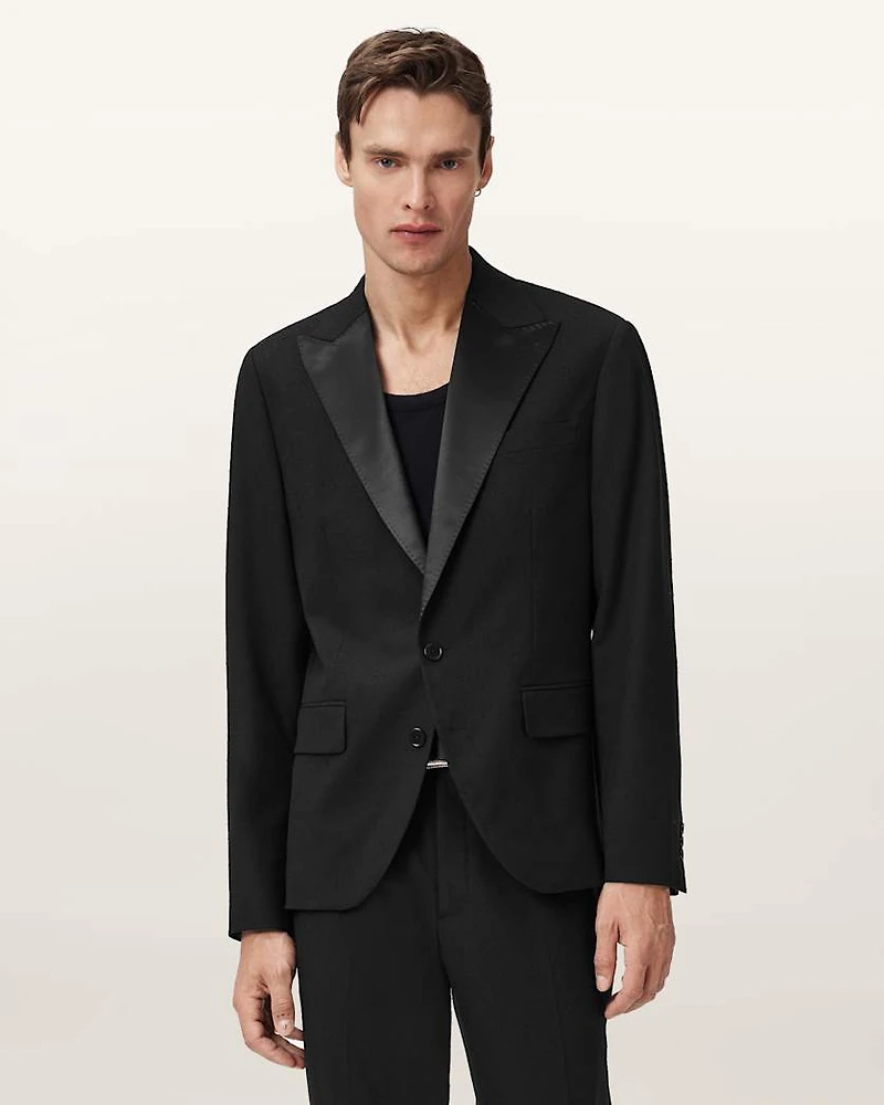 Germain Satin Single Breasted Blazer