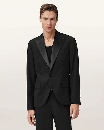 Germain Satin Single Breasted Blazer