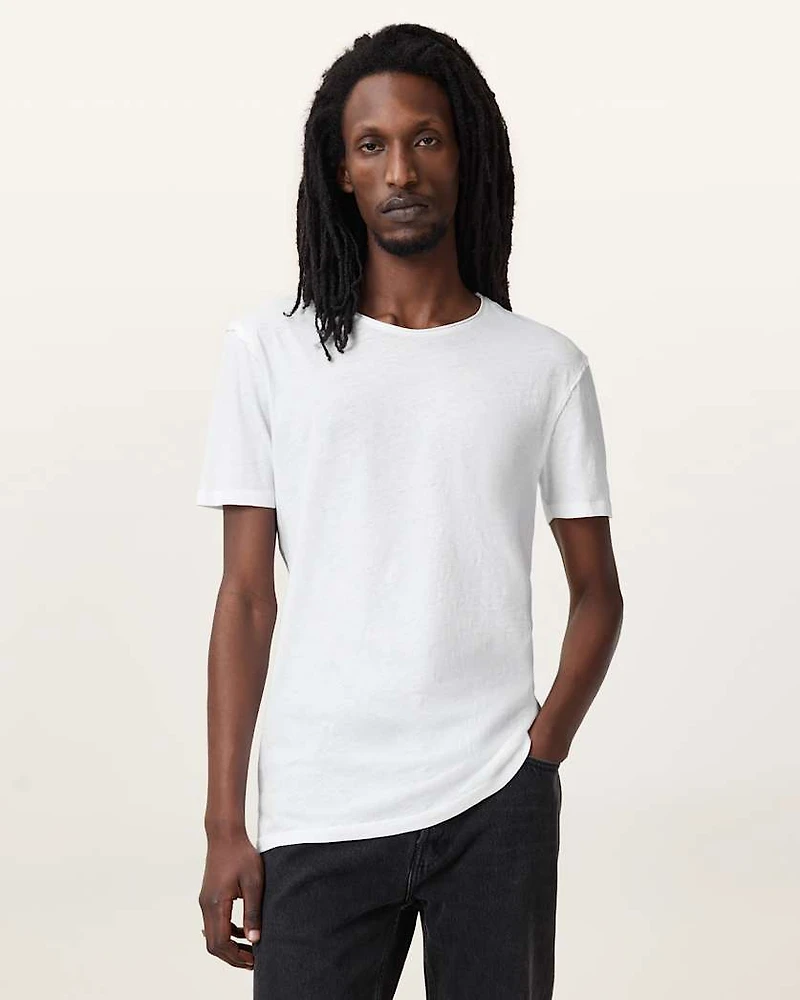Figure Crew Neck Raw Edge T-Shirt