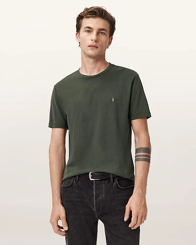 Brace Brushed Cotton Crew Neck T-Shirt