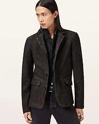 Survey Double Layered Waxed Suede Blazer