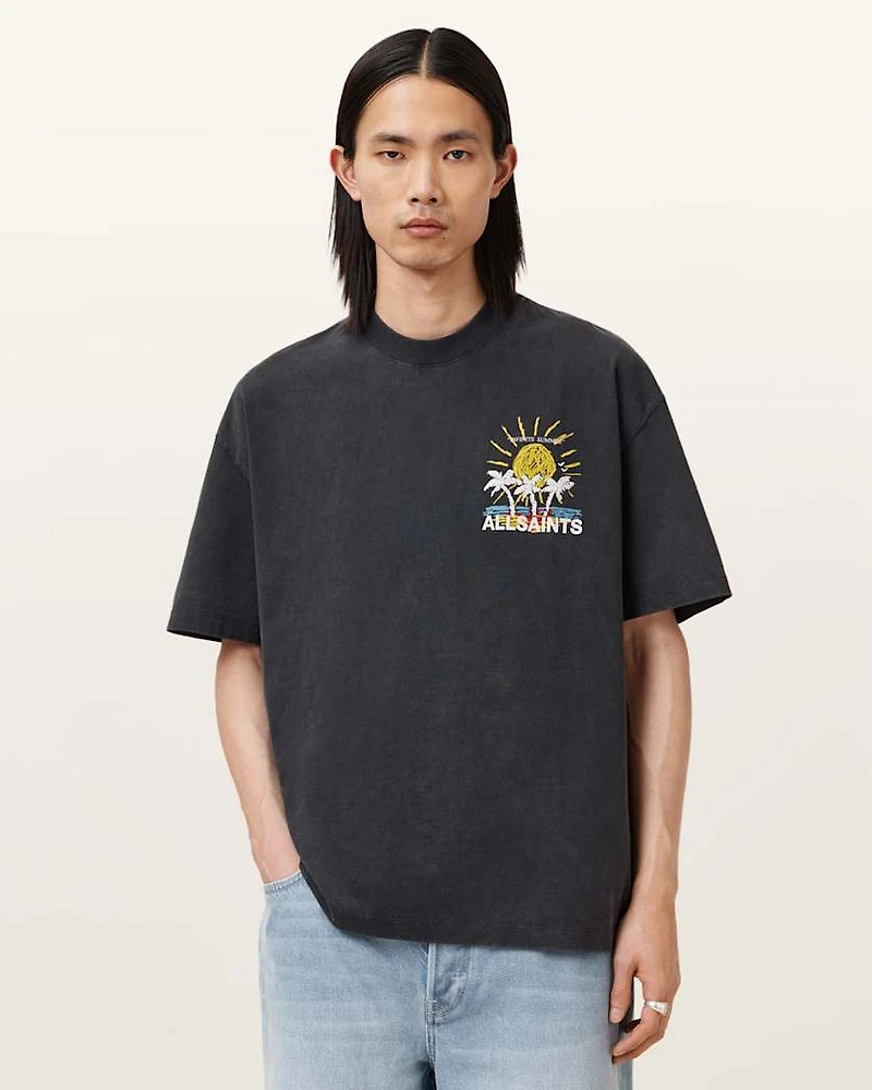 Cove Crayon Graphic Oversized T-Shirt