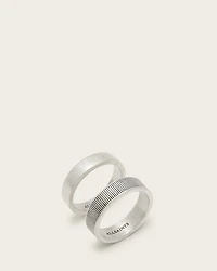 Eason Textured Sterling Silver Ring Set