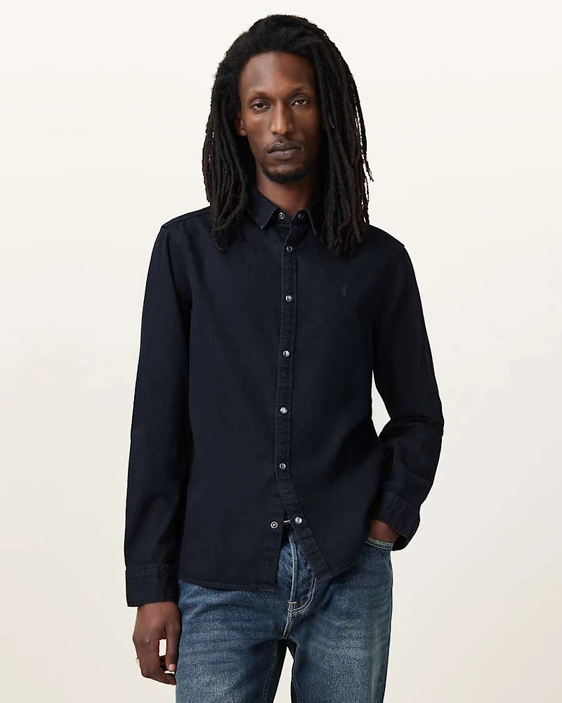 Gleason Press Stud Ramskull Denim Shirt