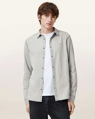 Gleason Press Stud Ramskull Denim Shirt