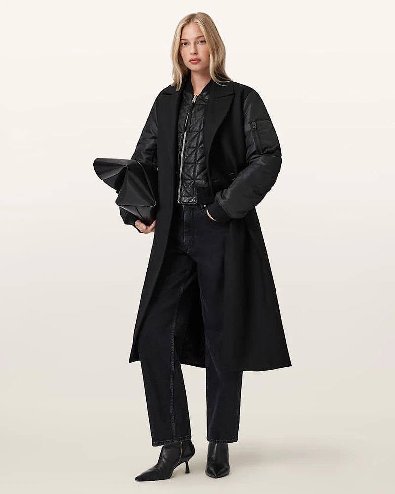 Paulah Wool Blend Double Breasted Coat