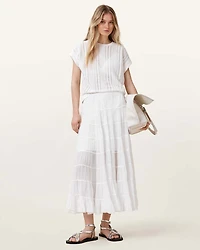 Eva Tiered Midi Skirt