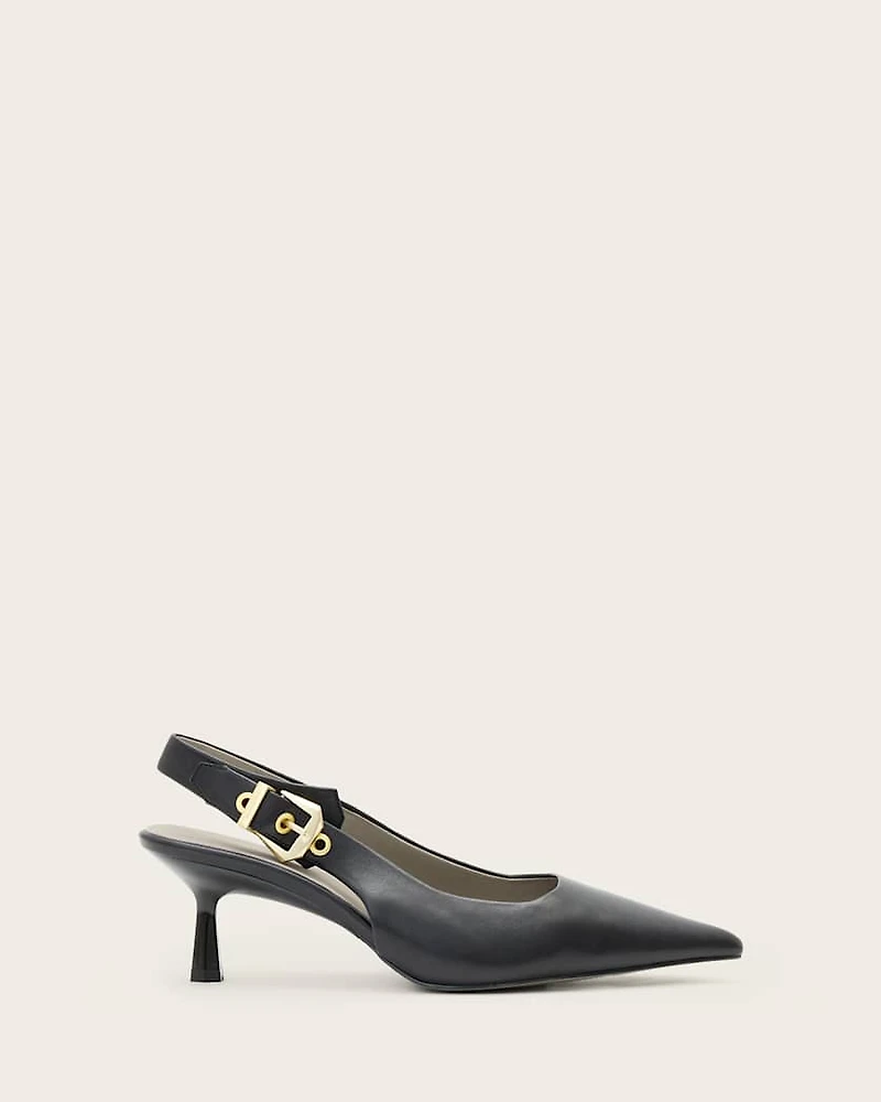 Idiya Leather Slingback Heels