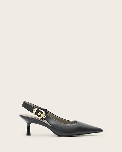 Idiya Leather Slingback Heels