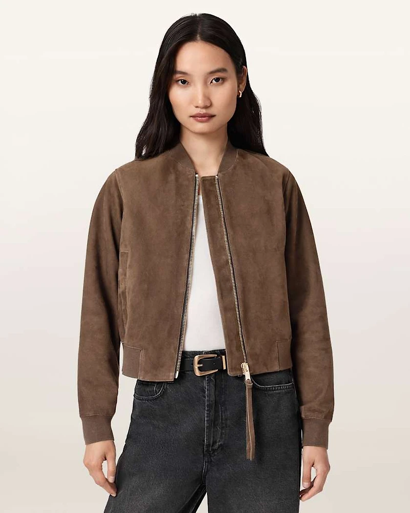 Orten Suede Bomber Jacket