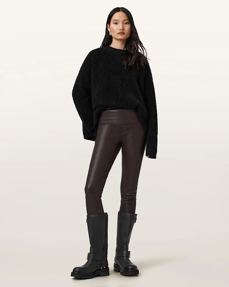 Cora Leather Stretch Leggings
