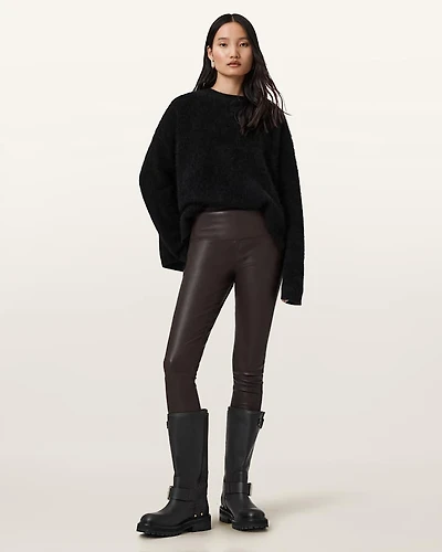 Cora Leather Stretch Leggings