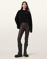 Cora Leather Stretch Leggings