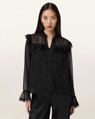 Ciara Sheer Lace Shirt