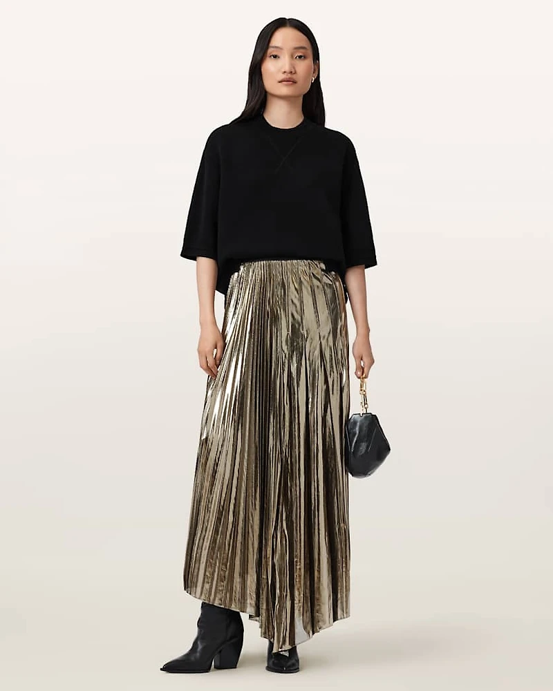 Jax Pleated Midi Skirt