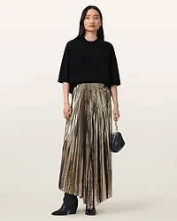 Jax Pleated Midi Skirt