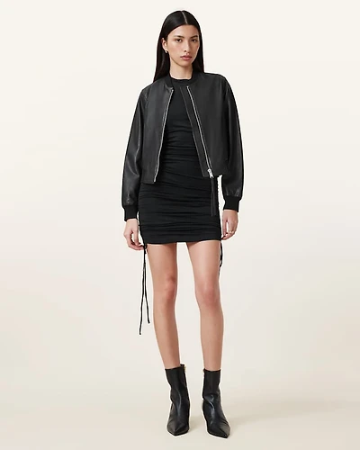 Orten Leather Bomber Jacket