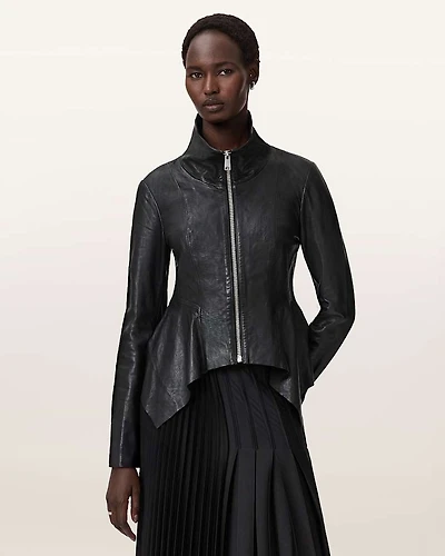 Grace Leather Biker Jacket