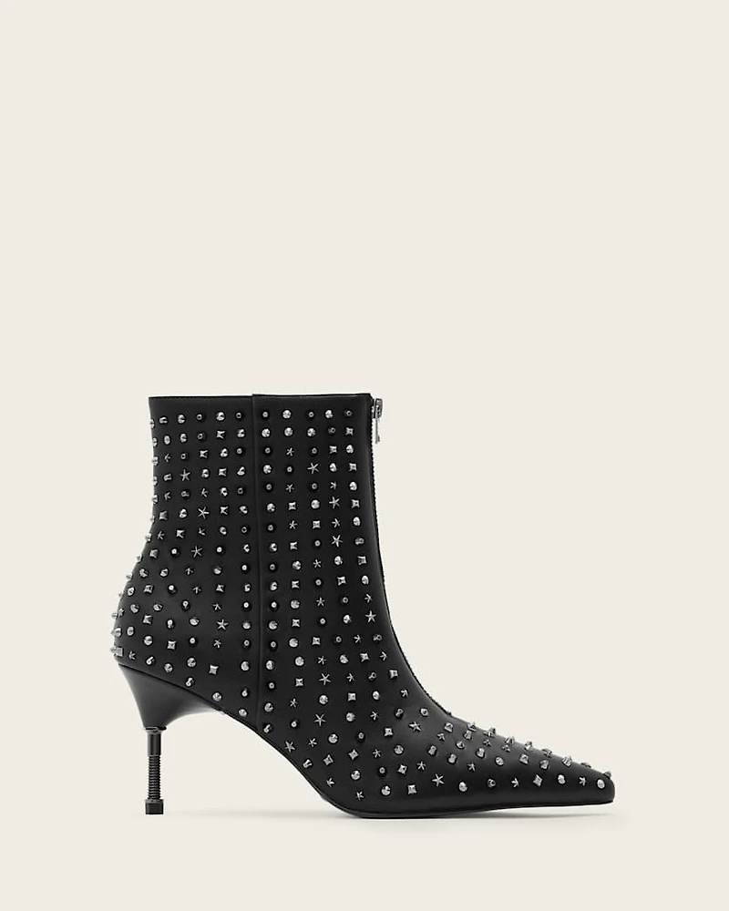 Natasha Studded Leather Boots