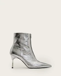 Natasha Pointed Metallic Leather Boots